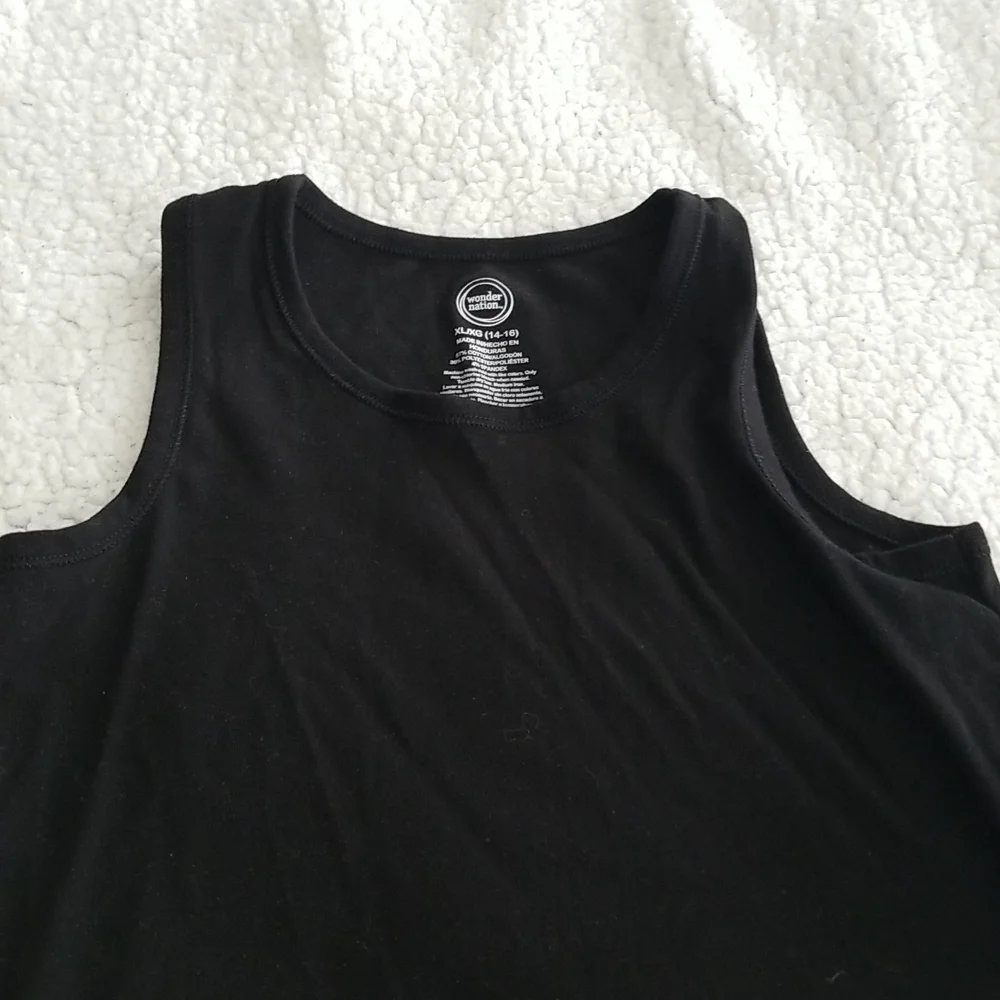Wonder Nation Girl's Black Tank